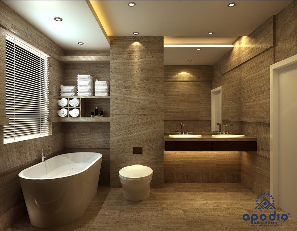 Gạch ốp lát nhà tắm phong cách hiện đại Gạch ốp lát nhà tắm phong cách hiện đại