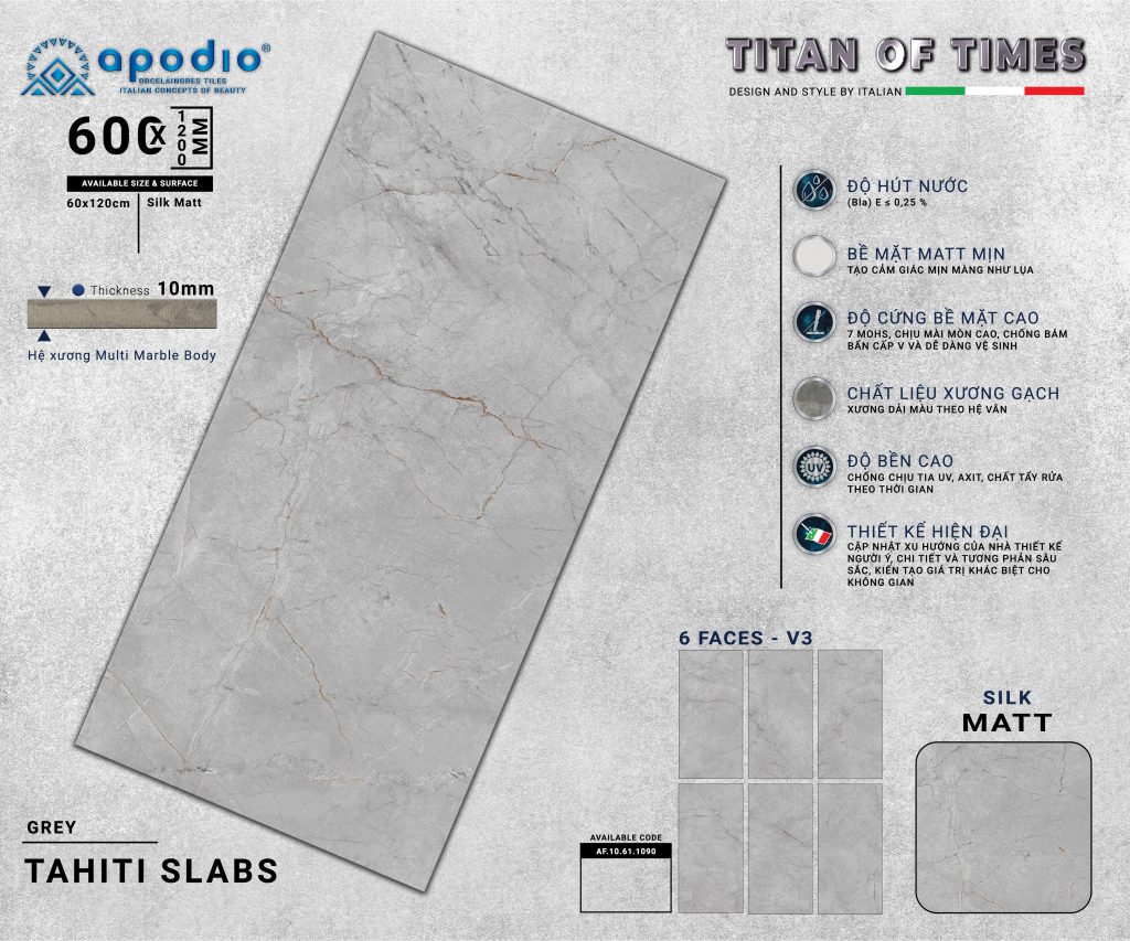 Mẫu vân Tahiti bề mặt matt mịn - AF10611090